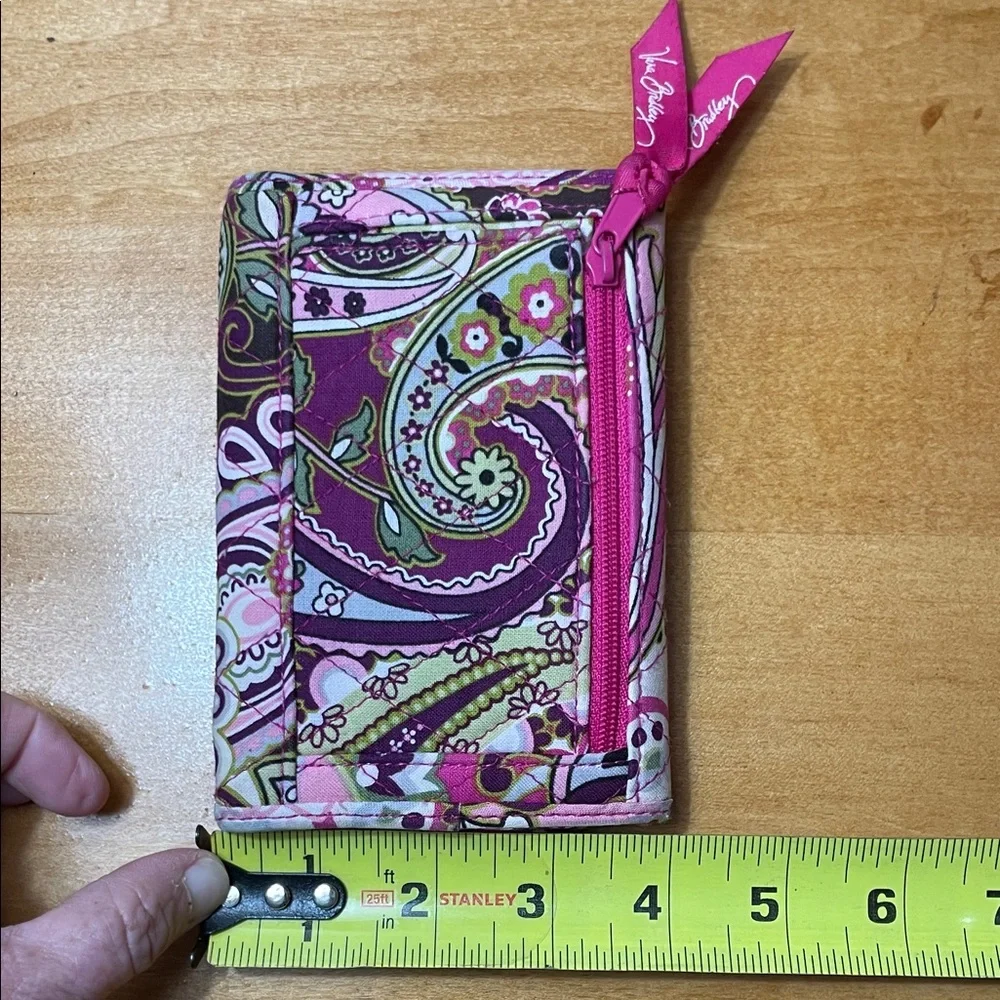 Vera Bradley Pink Paisley Pattern Quilted Wallet - Picture 5 of 8